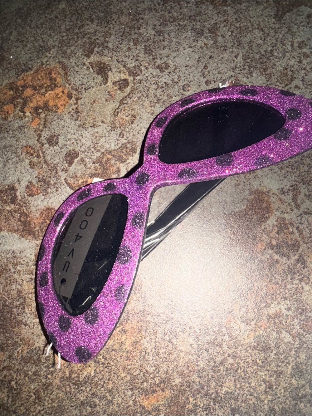 Purple Glitter Cat-Eye Sunglasses - Women Accessories